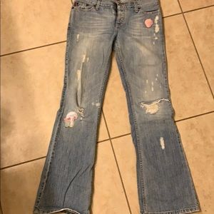 Hollister patchwork jeans size 5